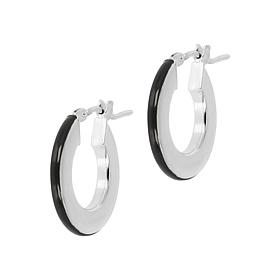 Bianca Milano Sterling Silver Enamel Hoop Earrings