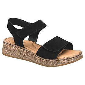 Born Cabanas Suede Sandal with Cork Wedge 