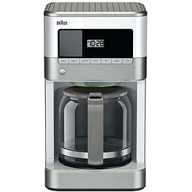 Braun BrewSense 12-Cup Drip Coffee Maker in Stainless Steel/White