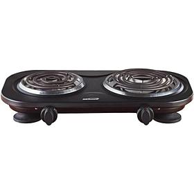 Brentwood 1500W Electric Double Burner - Black