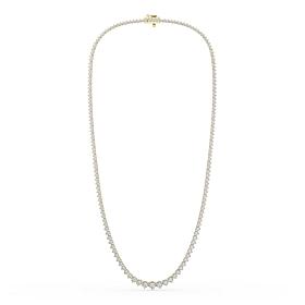 Bright Halo Lab Grown Diamond Tennis Necklace