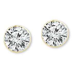 Bright Halo Lab Grown Diamonds 14K 2.5ctw Bezel-Set Stud Earrings