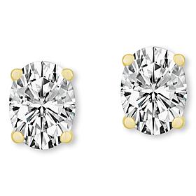 Bright Halo Lab Grown Diamonds 14K Gold 2ctw Oval-Cut Stud Earrings