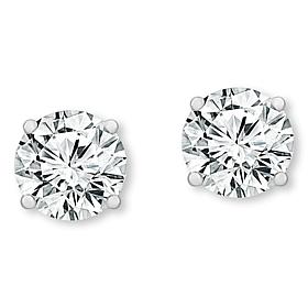 Bright Halo Lab Grown Diamonds 14K Gold 4ctw Round Stud Earrings
