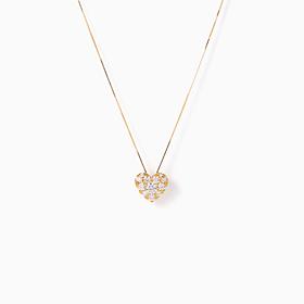 Bright Halo Lab Grown Diamonds 1.5 ctw Heart Pendant with Chain