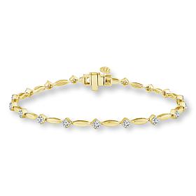 Bright Halo Lab Grown Diamonds 1ctw Oval Line Bracelet