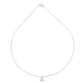 Bright Halo Lab Grown Diamonds Sterling Silver Initial Necklace