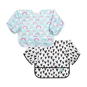 Bumkins Sleeved Bib 2-Pack - Ocean Life & Jungle