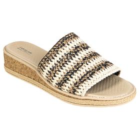 BZees® Breezy Stretch Raffia Sandal