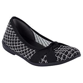 BZees Kissed Plaid Knit Ballerina Flat