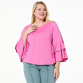 C Wonder Flounce Sleeve Top