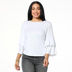 C Wonder Flounce Sleeve Top