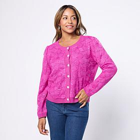 C. Wonder Long Sleeve Floral Sequin Cardigan
