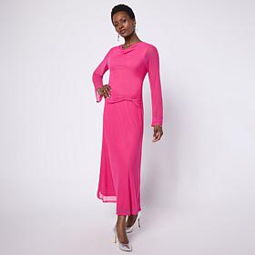 C Wonder Mesh Long-Sleeve Dress