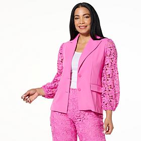 C Wonder Mixed Media Blazer