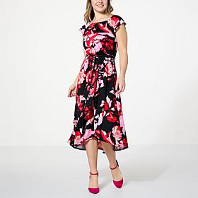 C Wonder On/Off the Shoulder Flounce Dress