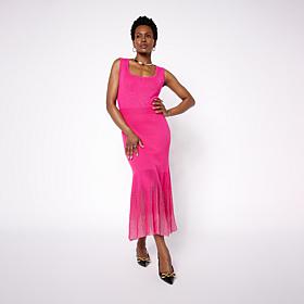 C Wonder Pleat Knit Sweater Tank Dress