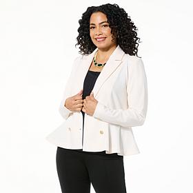 C Wonder Pleated Peplum Blazer