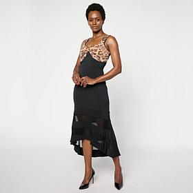 C Wonder Runway Mixed Media Dress