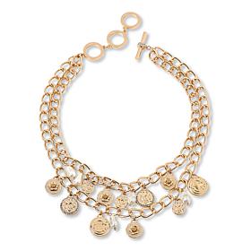 C Wonder Simulated Pearl Charm Toggle Necklace