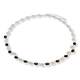 Canadian Ammolite Gems Multicolor Ammolite Tennis Necklace