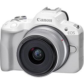 Canon EOS R50 Mirrorless Digital Camera with 18-45mm Lens (White)