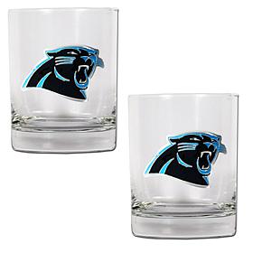 Carolina Panthers 2pc Rocks Glass Set
