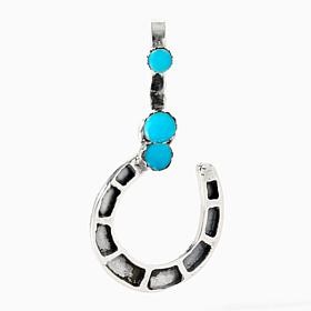 Chaco Canyon Campitos Turquoise Horseshoe Charm