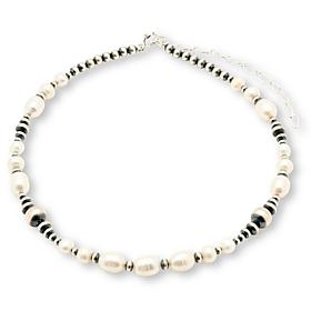 Chaco Canyon Cultured Freshwater Pearl Sterling Silver Choker Necklace