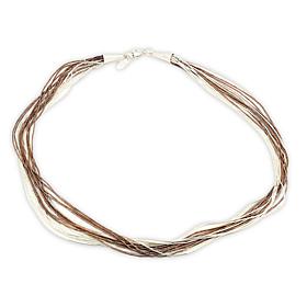 Chaco Canyon "Liquid" Copper and Silver Bead 18" Necklace