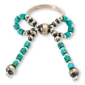 Chaco Canyon "Navajo Pearls" Sleeping Beauty Turquoise Bow Tie Ring