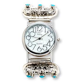 Chaco Canyon Sleeping Beauty Turquoise Leaf Bracelet Watch