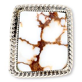 Chaco Canyon Sterling Silver Freeform Wild Horse Magnesite Ring