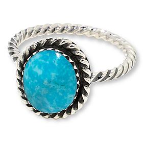 Chaco Canyon Sterling Silver Kingman Turquoise Twisted Ring