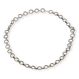 Chaco Canyon Sterling Silver Rope-Textured Oval-Link Necklace