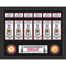 Chicago Blackhawks 6x Stanley Cup Champions Commemorative Frame