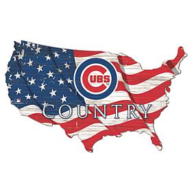 Chicago Cubs USA Shape Flag Cutout