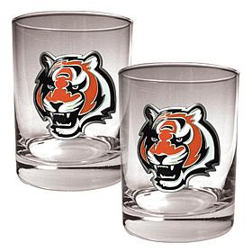 Cincinnati Bengals 2pc Rocks Glass Set