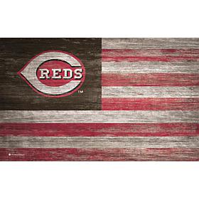 Cincinnati Reds Distressed Flag 11x19 