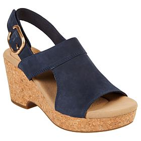 Clarks Collection Giselle Rose Nubuck Wedge Sandal