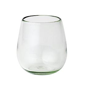 Clear Handblown Mexican Stemless Wine Glass - Set of 6