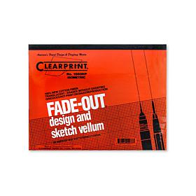 Clearprint Fade-Out Design/Sketch Vellum - Grid Pad 17"x22" Pad of 50
