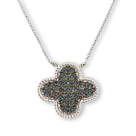 Colleen Lopez 1/8ctw Diamond Pavé Fleur Pendant Necklace