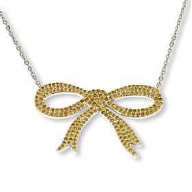 Colleen Lopez 5/8ctw Colored Diamond Bow Necklace