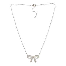 Colleen Lopez 5/8ctw White Diamond Bow Necklace