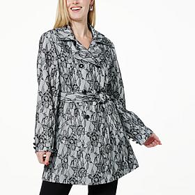 Colleen Lopez Belted Luxe Lace Trench 