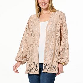 Colleen Lopez Bubble Sleeve Lace Jacket