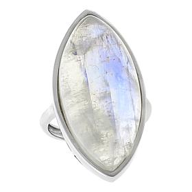 Colleen Lopez Elongated Marquise Gemstone Sterling Silver Ring