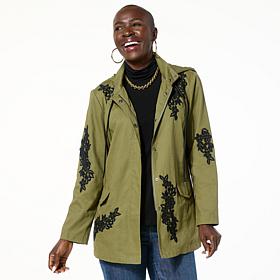 Colleen Lopez Embroidered Anorak Jacket