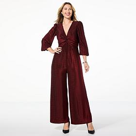 Colleen Lopez Knot Front Knit Jumpsuit